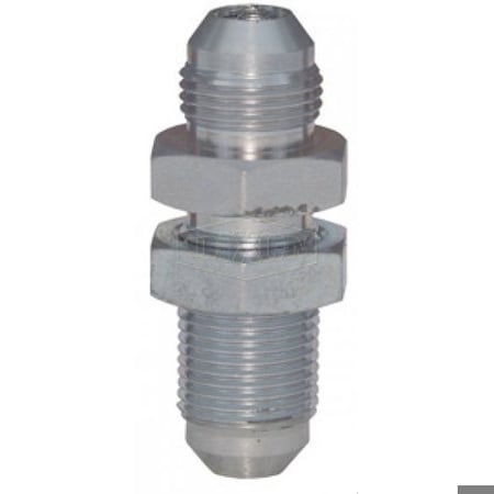 Dixon Bulkhead Union with Lock Nut, 1-1/16-12 Nominal, 37Deg Male Flare, Steel, Domestic 2700LN-12